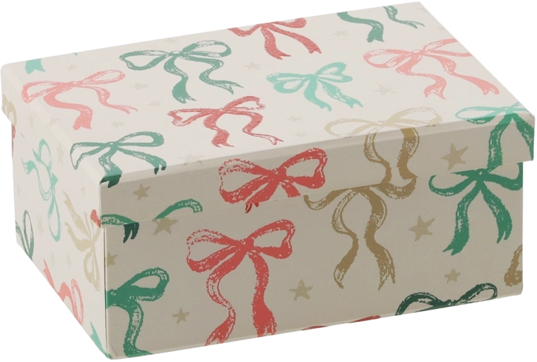Caja de regalo navideña con lazo 15 × 10,5 × 6,5 cm - 1 unidad