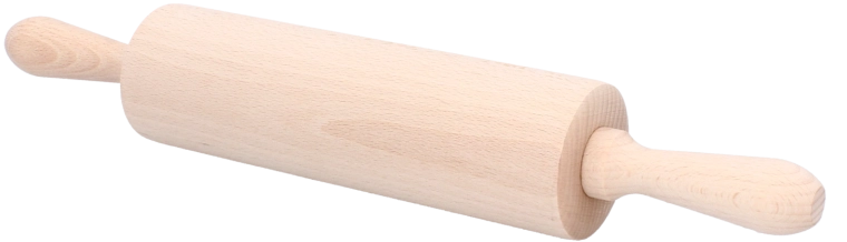 Rodillo de madera para masa de haya, 40 cm