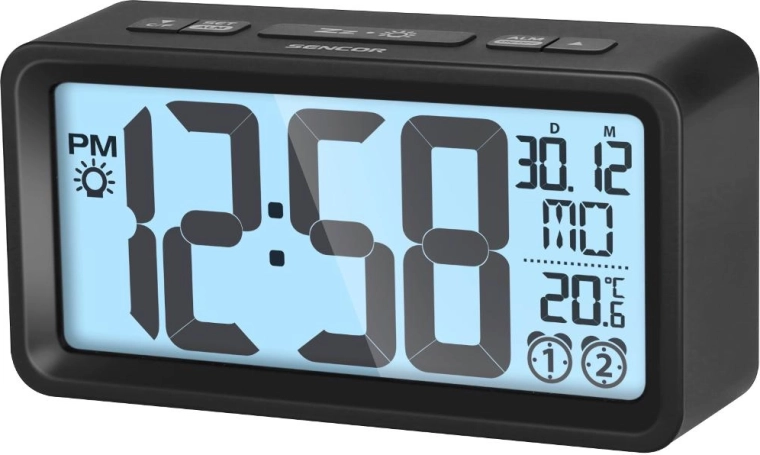 Despertador digital Sencor con termómetro