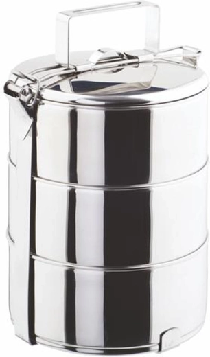 Portacomidas de acero inoxidable TORO 3 niveles 3×800 ml
