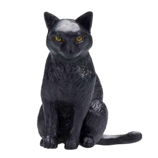 Gato negro Mojo sentado – figura