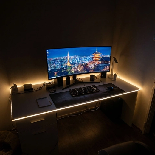 Efectiva iluminación ambiental del espacio de trabajo
