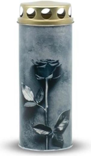 Vela funeraria rosa gris 195 g con tapa