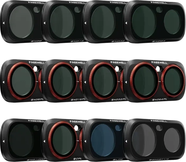 Juego de filtros Freewell para Insta360 Luna Ultra (12 unidades)