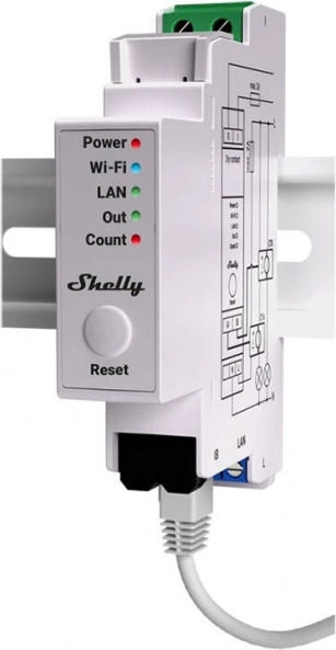 Medidor inteligente de consumo de energía SHELLY Wi‑Fi/LAN