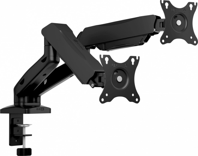 Soporte dual para dos monitores 32" IB-MS204-T, 2–9 kg, abrazadera de escritorio y pasacables, VESA