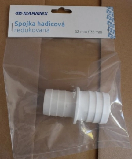 Conector reductor para manguera 32/38 mm blanco
