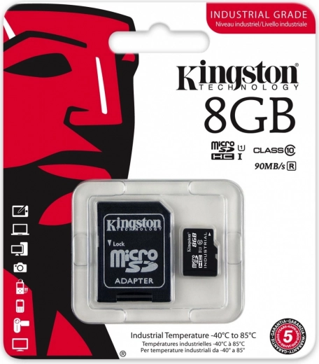 Tarjeta microSD industrial 8 GB UHS‑I Class 10 KINGSTON