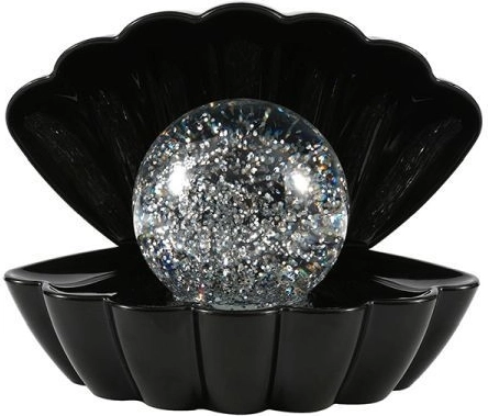 Lámpara decorativa Concha con bola brillante, alimentación por USB y pilas