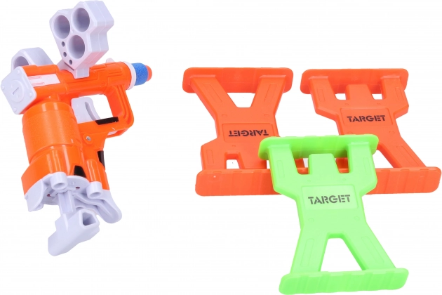 Pistola con tres dianas para niños