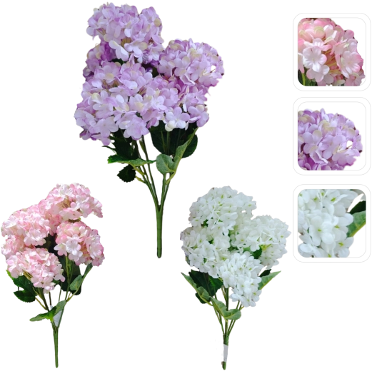 Hortensia artificial – ramita decorativa 69 cm