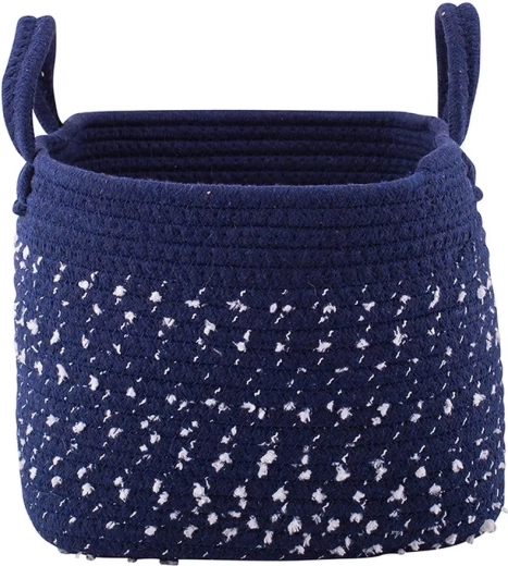 Cesta trenzada de almacenamiento granate 25 × 25 × 20 cm