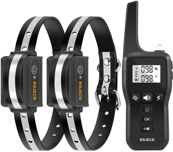 Collar de adiestramiento Rojeco para perros con alcance de 1000 m