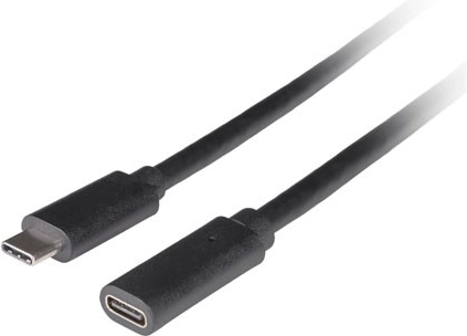 Cable alargador USB‑C 3.1, M/F, 1,5 m, negro