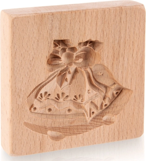 Molde de madera para galletas campanitas 10 × 10 cm
