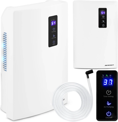 Deshumidificador de aire Berdsen con limpieza UV BR-20, depósito de 2 l, funcionamiento silencioso