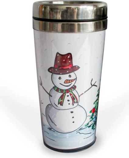 Taza térmica Muñeco de nieve 450 ml con base antideslizante
