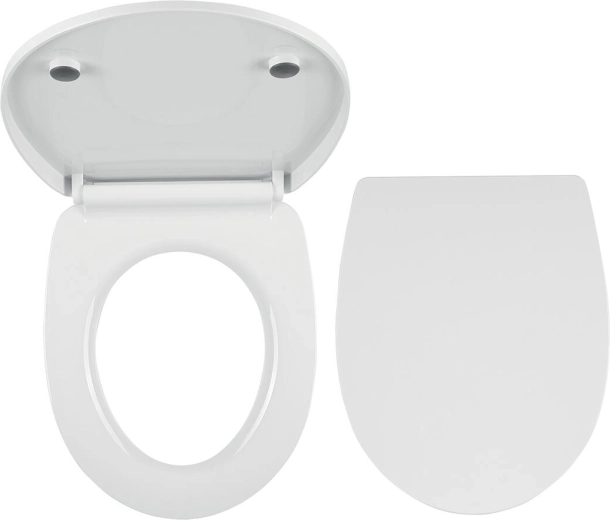 Asiento de WC de duroplástico con cierre amortiguado, blanco