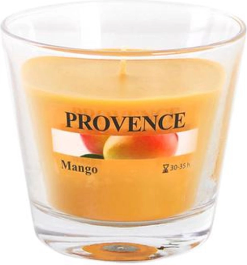 Vela aromática en vaso de vidrio PROVENCE mango 35 horas