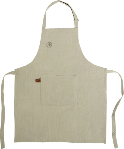 Delantal de cocina de algodón con lazos GREENISH, verde