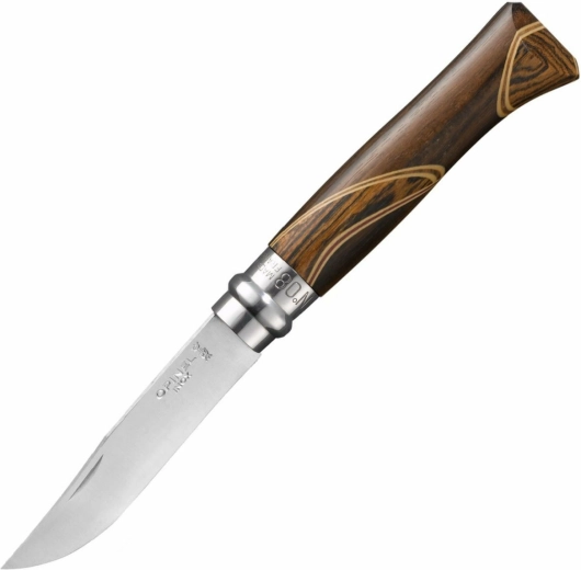 Navaja de bolsillo Opinel N°08 Inox Chaperon 8,5 cm de maderas africanas
