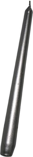 Vela cónica 24,5 cm plateada