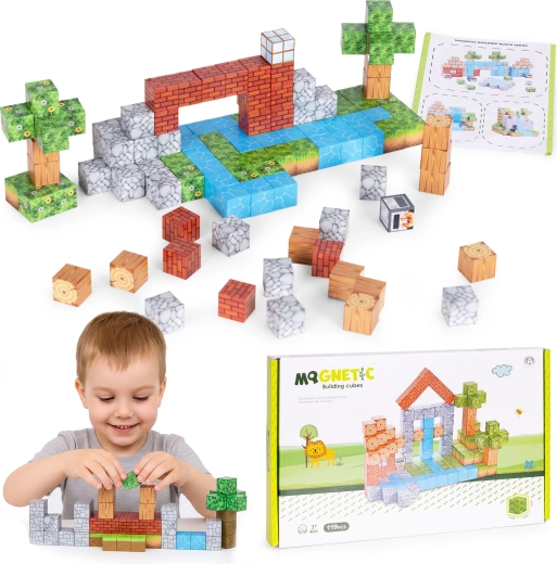 Bloques de construcción magnéticos para niños: 119 piezas