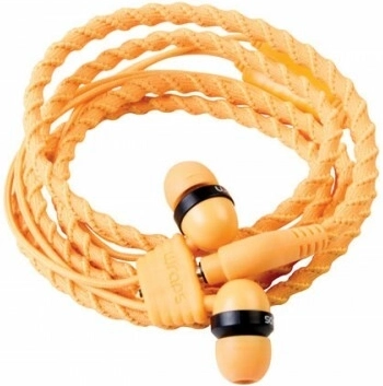 Auriculares intrauditivos naranjas Wraps Talk Sunrise con micrófono