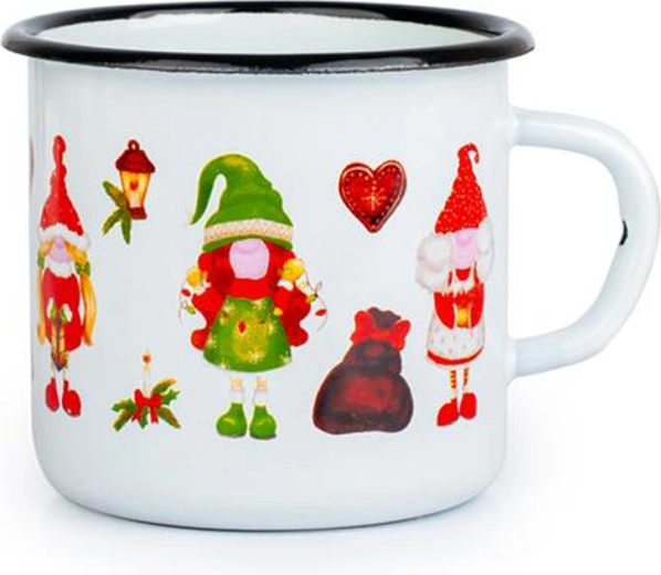 Taza esmaltada TORO de 370 ml con motivo de duendecillos
