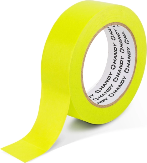 Cinta de enmascarar automotriz con adhesivo a base de agua, 50 m × 24 mm, verde