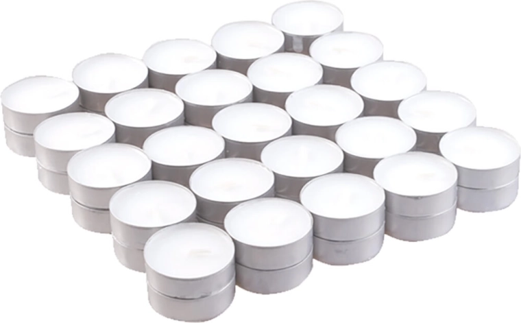 Velas de té blancas sin fragancia 50 uds