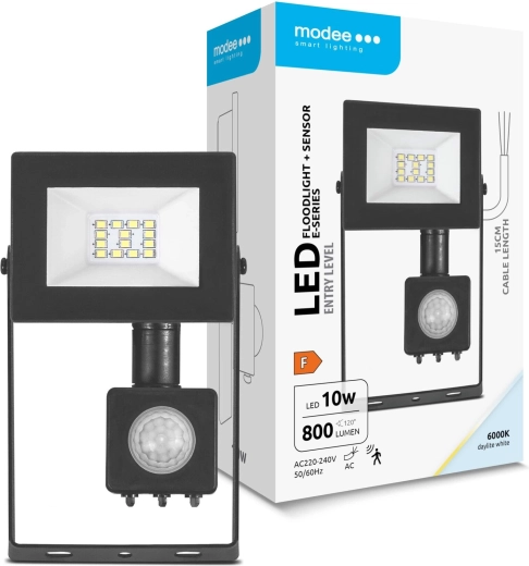 Proyector LED Modee E‑series con sensor 10 W, 120°, 800 lm, blanco frío