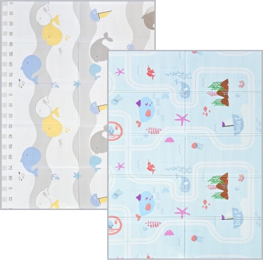 NANNA alfombra de espuma plegable de doble cara para jugar mar 200 × 150 cm