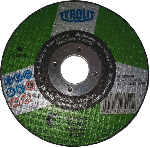 Disco de corte para piedra y fundición 115 × 2,5 × 22,2 mm