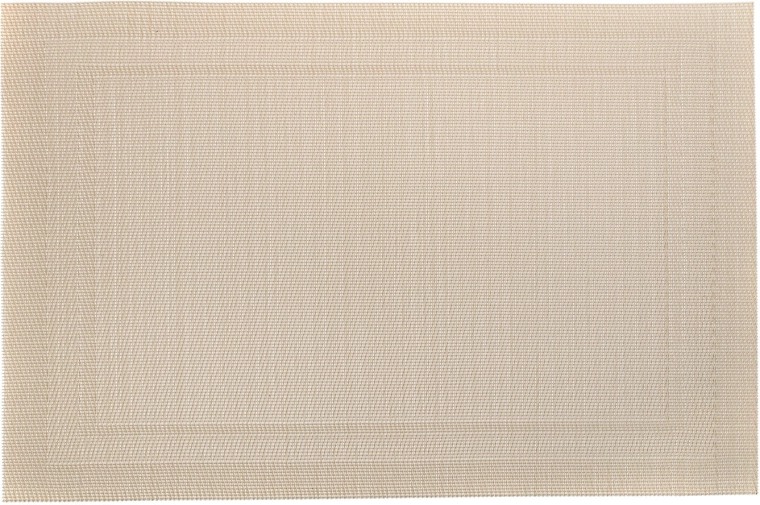 Mantel individual RECTANGLE color crema 45 × 30 cm PVC/PES
