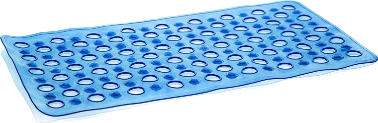 Alfombrilla antideslizante para bañera Circle 68 × 37 cm azul transparente