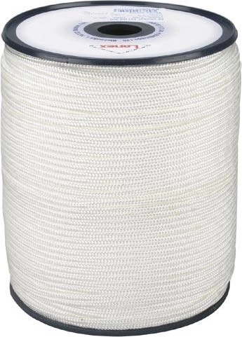 Cuerda trenzada de polipropileno de 6 mm sin núcleo, 100 m, multicolor