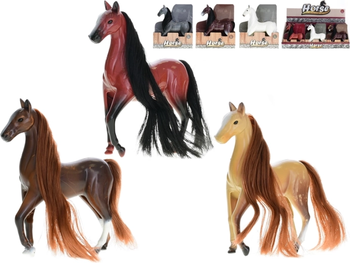 Caballo de plástico de pie 12 cm