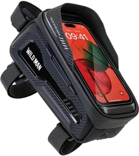 WildMan M20 funda impermeable y soporte para bicicleta para el cuadro, negro