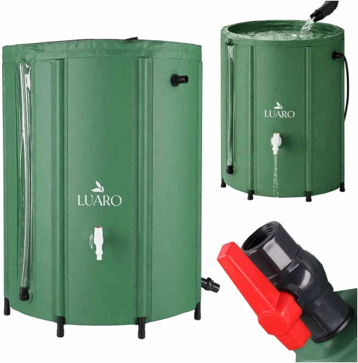 Depósito plegable para agua de lluvia LUARO de 500 l con grifo