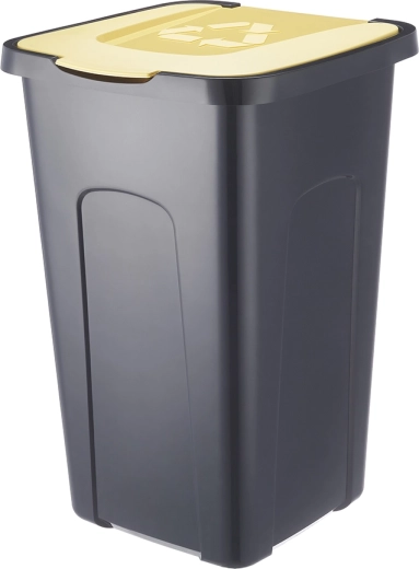 Cubo para residuos de separación 50 l negro-amarillo