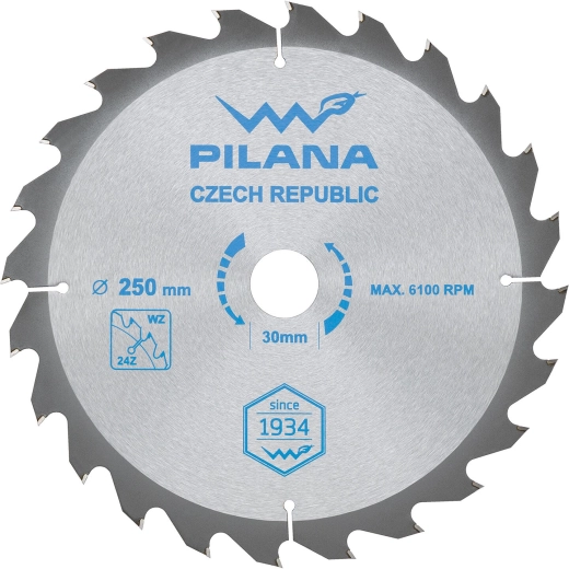 Disco de sierra PILANA 250 mm, 24 dientes, WZ, SK