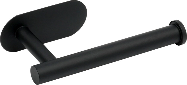 Soporte de pared para papel higiénico de acero inoxidable, negro