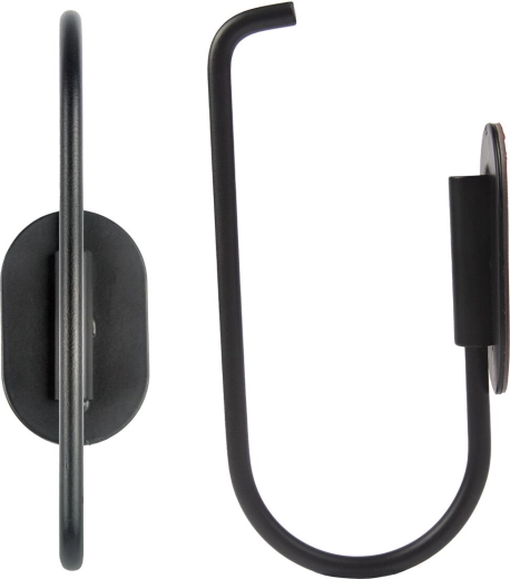 Portarrollos de papel higiénico de metal, negro 13,75 × 6,8 × 4 cm