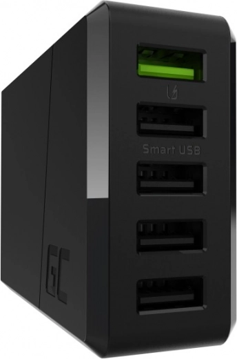 Cargador de red GREENCELL ChargeSource 5, 52 W, 5× USB con carga rápida