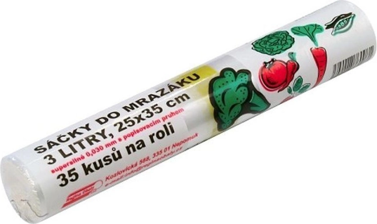 Bolsas para congelador con banda para escribir 3 l, extra resistentes (35 uds)