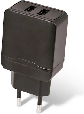Cargador de red USB SETTY 2×USB 2,4 A, negro