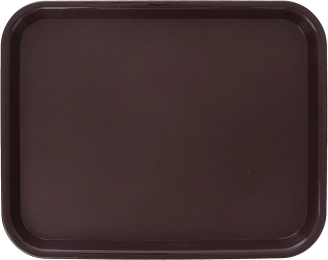 Bandeja de servir de plástico (UH) 45,5 × 35,5 cm marrón