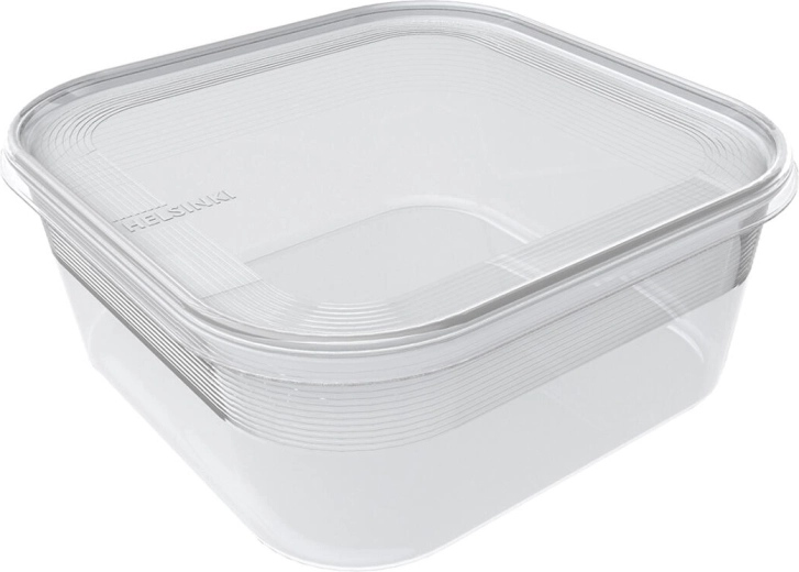 Recipiente HELSINKI cuadrado 1,8 l de plástico con tapa