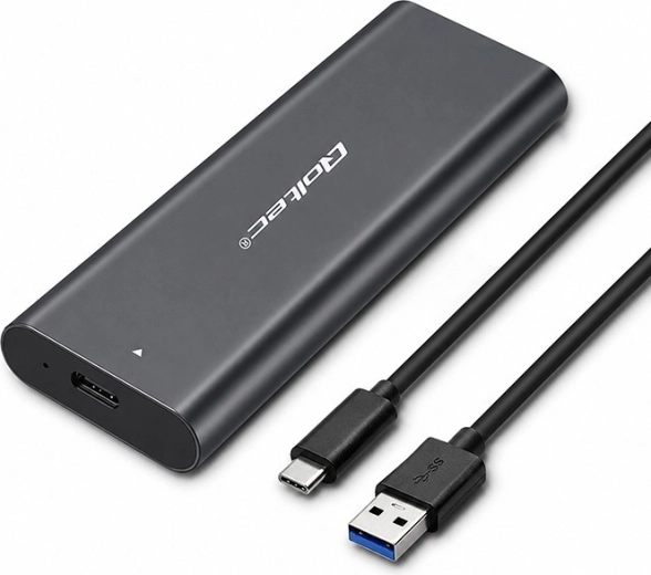 Caja externa de aluminio Qoltec para SSD M.2 NVMe con USB-C